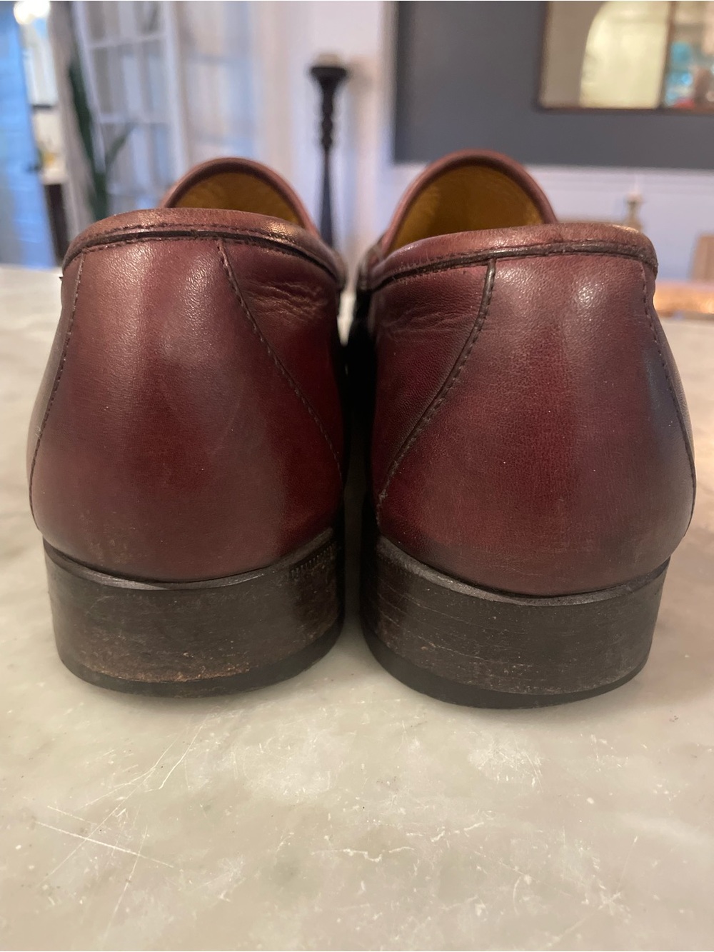 Gucci Men's Classic Leather Bit Loafers in Burgundy - Picture 4 of 8